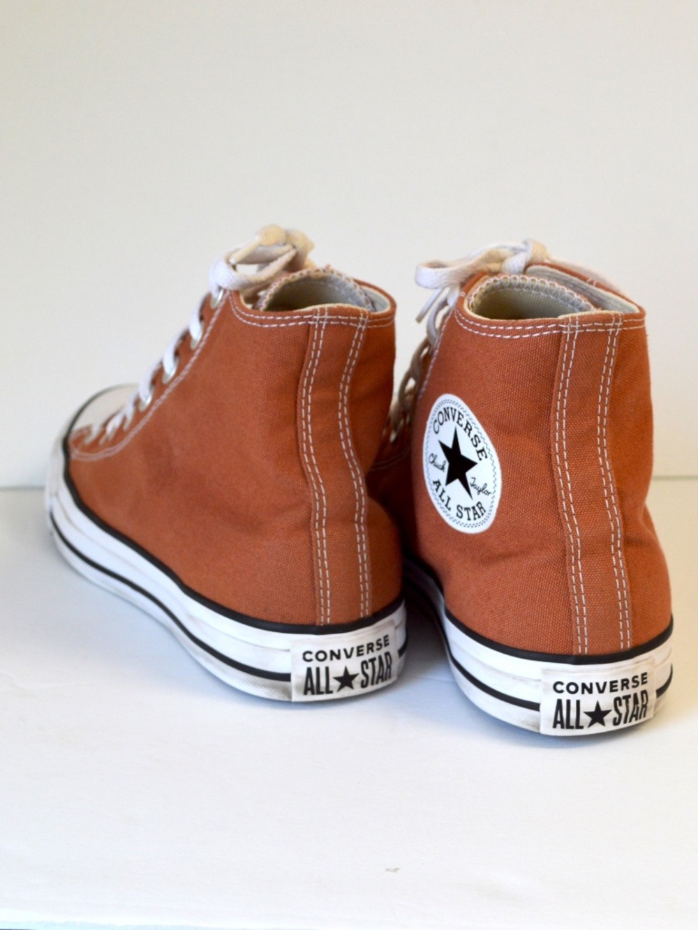 converse all Star brown sneaker shoes canvas chuck hi woman size 8.5 - Picture 7 of 10